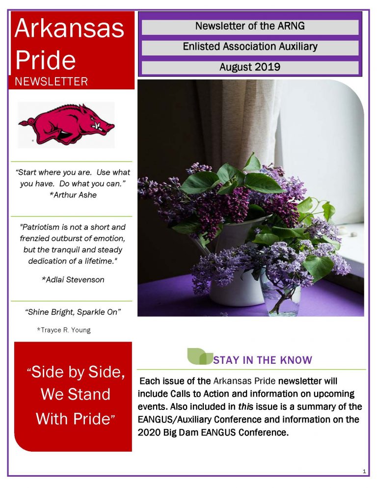 Arkansas Pride Newsletter – 1st Edition